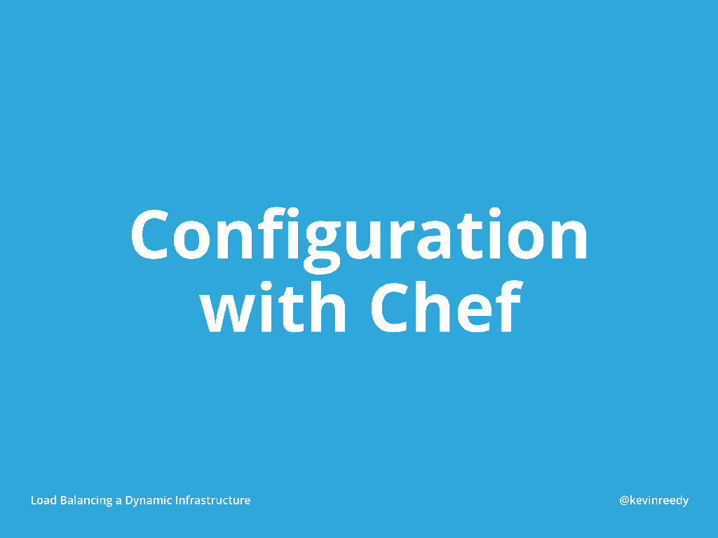Configuration with Chef introductory slide [presentation by Kevin Reedy of Belly Card at nginx.conf 2014]